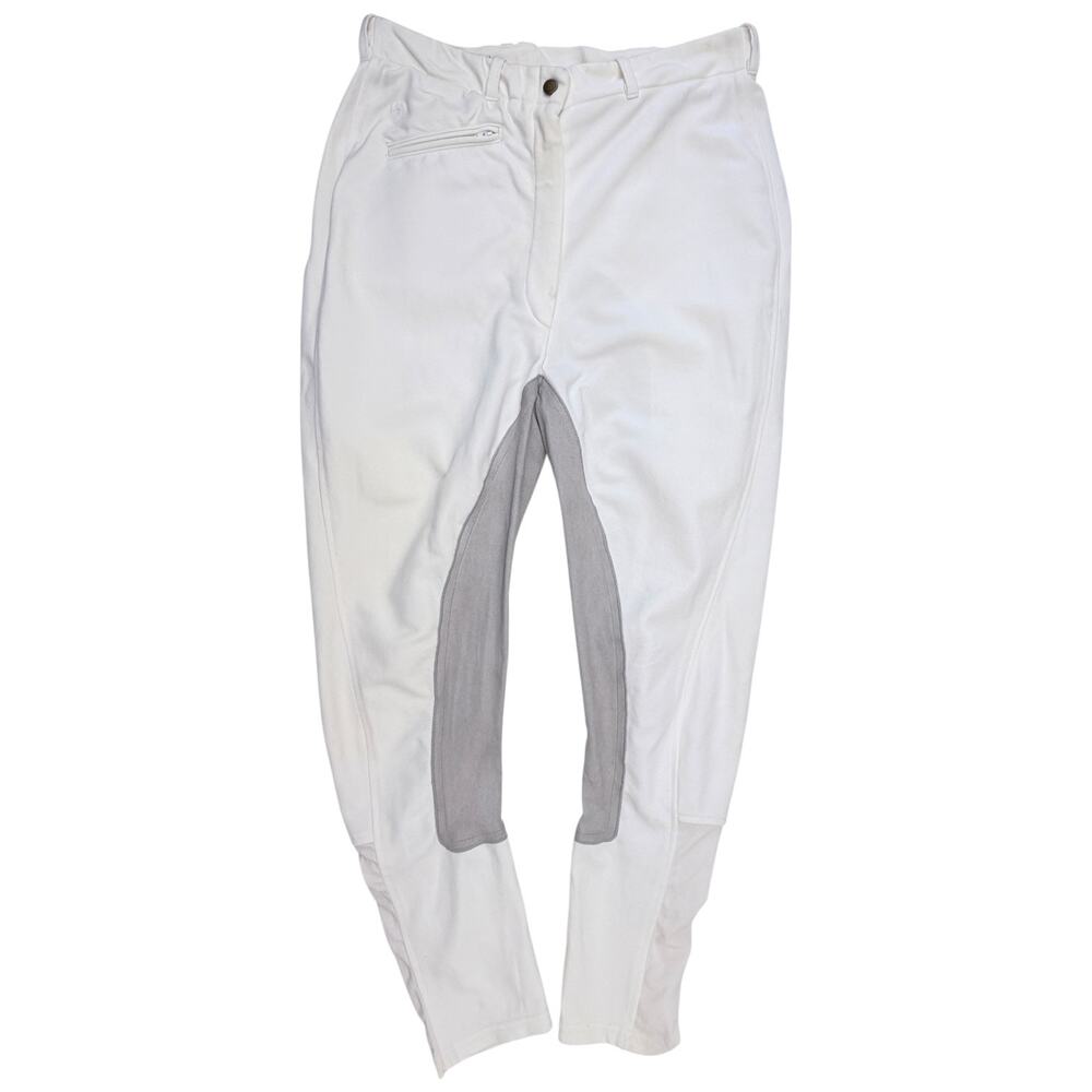 Ariat Riding Pants Mens 34L White Equestrian Breeches Knee Patch Horseback Pants